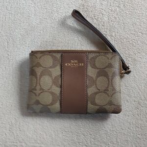 Coach Brown Wristlet